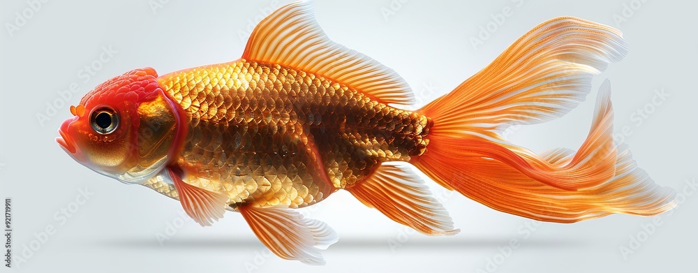 goldfish in aquarium fish isolated on white background goldfish in aquarium fish isolated on white background