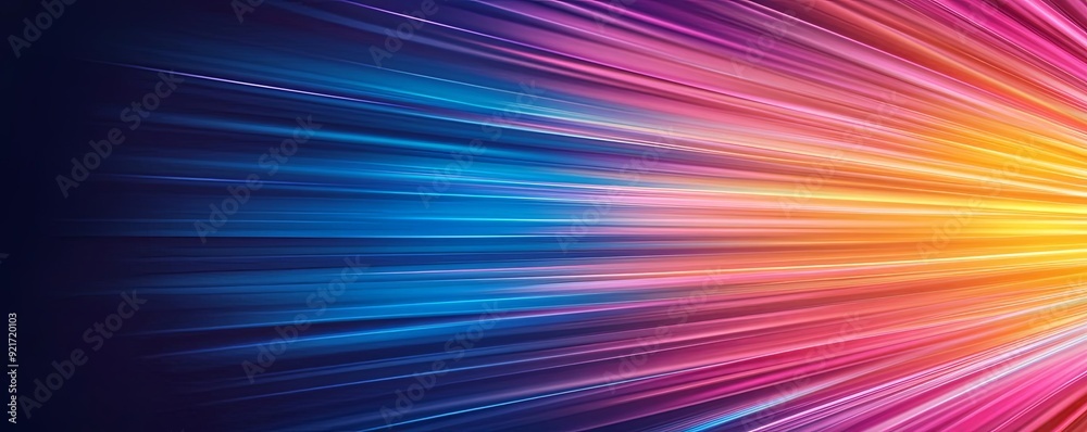 Obraz premium Abstract light trails with gradient hues, technology abstract background, dynamic and energetic
