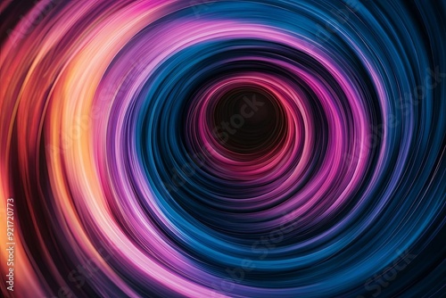 Abstract digital tunnel with neon highlights, technology abstract background, dynamic and immersive