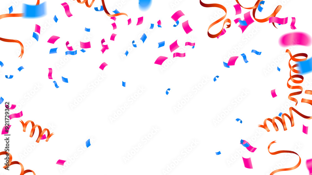 Fototapeta premium colorful confetti on white background