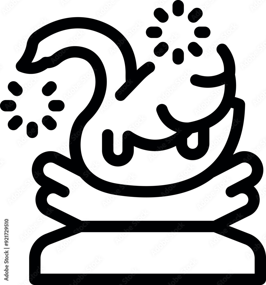 Veterinarian holding a sick dog vomiting with nausea, outline icon design Veterinarian holding a sick dog vomiting with nausea, outline icon design