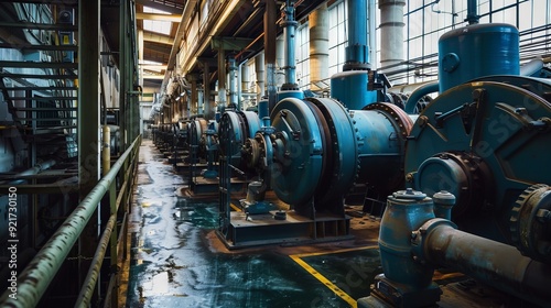 Water pumps in a large power plant