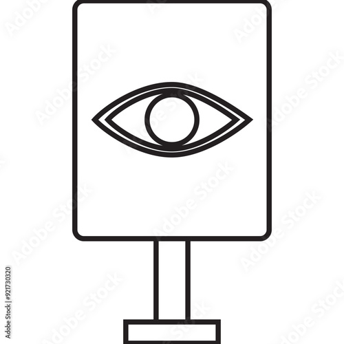 Chart, eye, graph icon