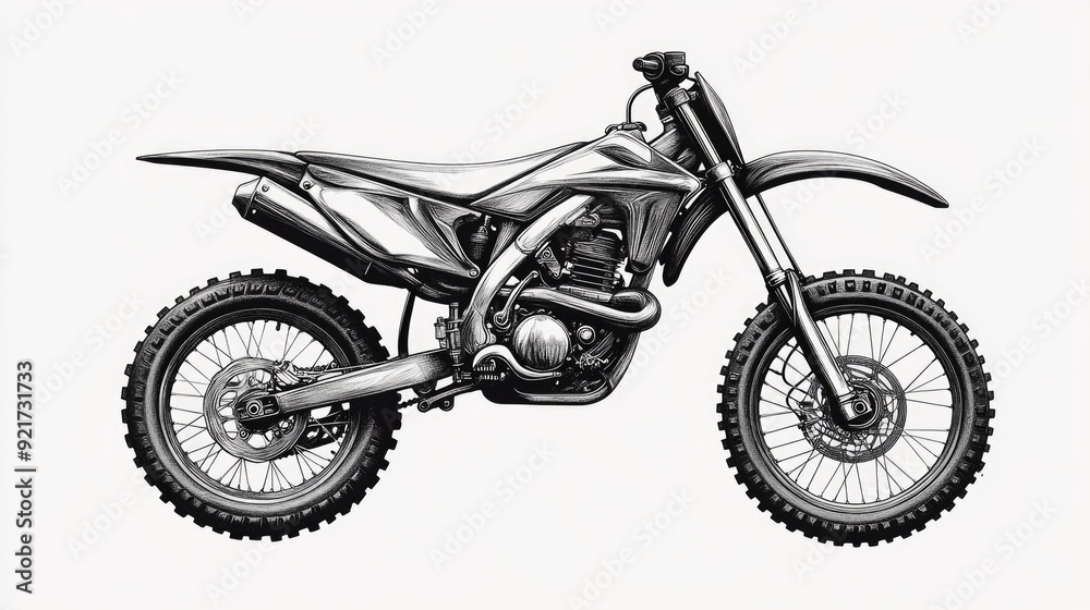 Fototapeta premium Dirt Bike Drawing