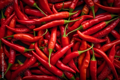 Full Frame Shot Of Red Chili Peppers For Sale At Market Stall 