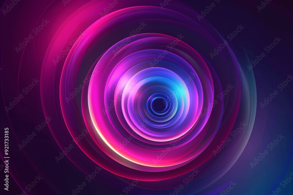Mesmerizing Abstract Neon Spiral with Vivid Colors and Circular Light Patterns Mesmerizing Abstract Neon Spiral with Vivid Colors and Circular Light Patterns