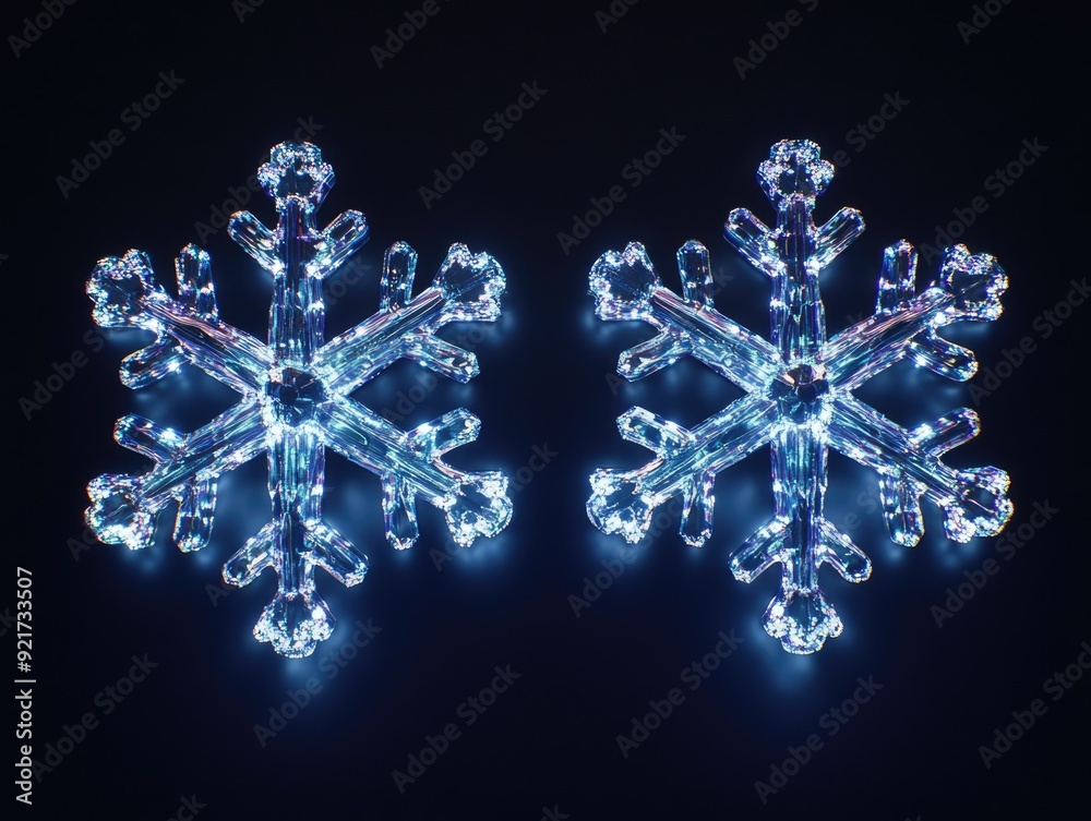 Snowflakes on black background Snowflakes on black background