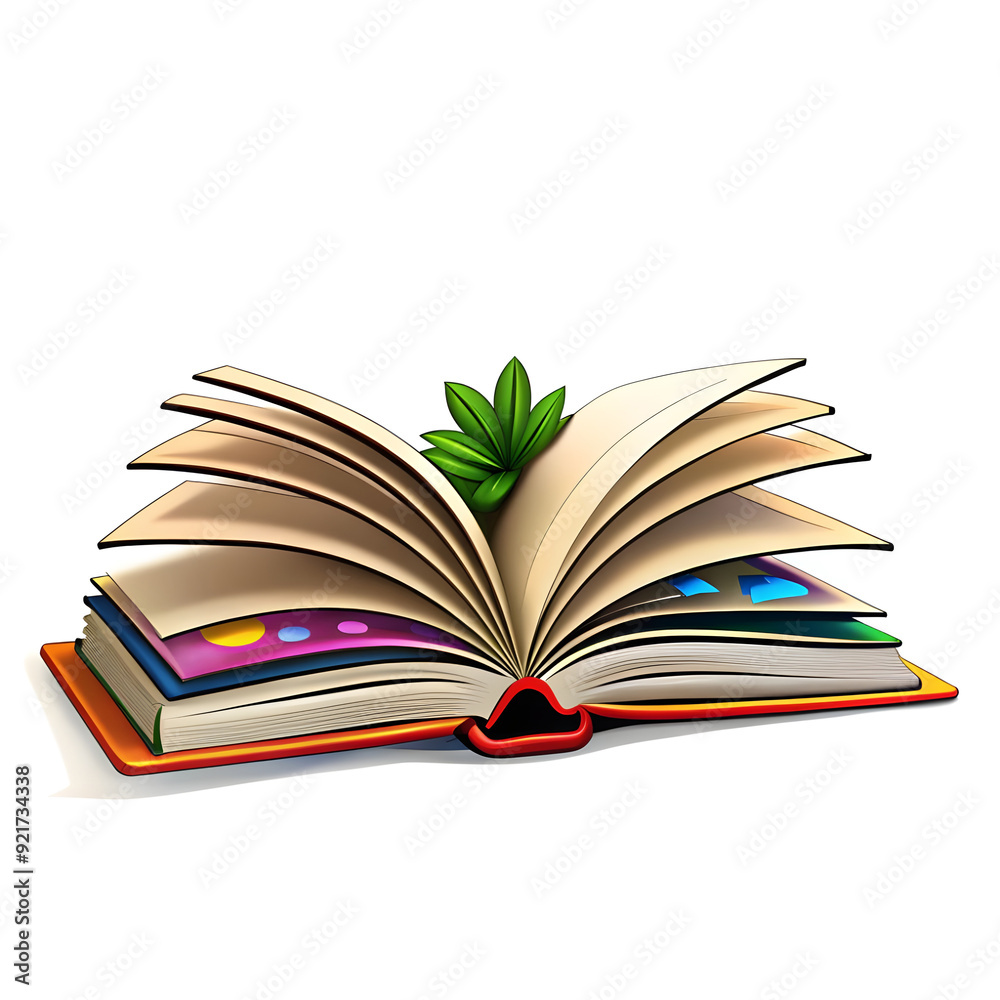 Fototapeta premium Clean Photograph of a Book Isolated on a White Background