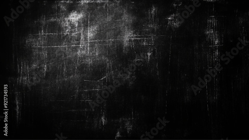 Dust and scratches design. Aged photo editor layer. Black grunge abstract background. Abstract Black wall texture for pattern background. wide panorama picture