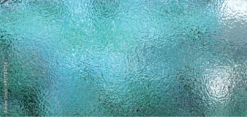 Light blue matte surface. Wet plastic glass. Frosted winter window glass. Vector illustration	