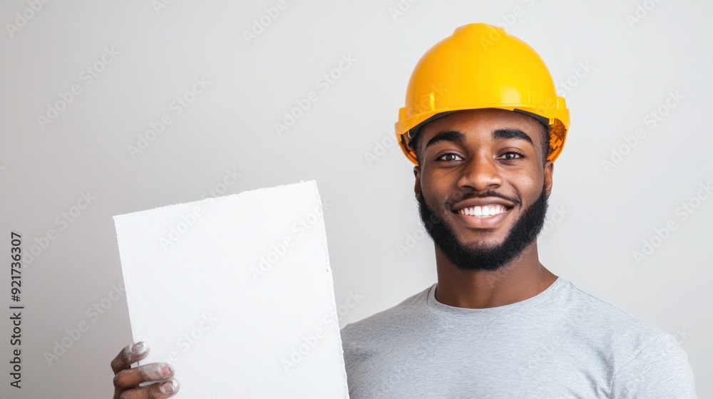 Man worker installing ceramic tiles. Man worker installing ceramic tiles.