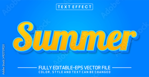 Summer yellow  font Text effect editable