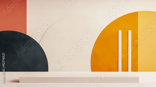 Abstract minimalism with clean lines and shapes