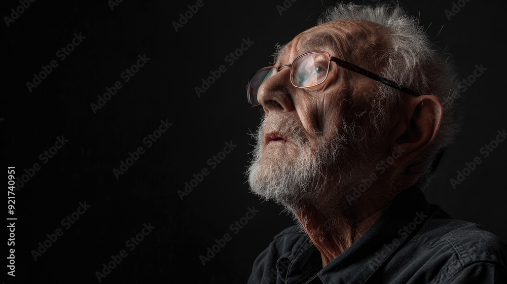 Upset Man on black background. Upset Man on black background.