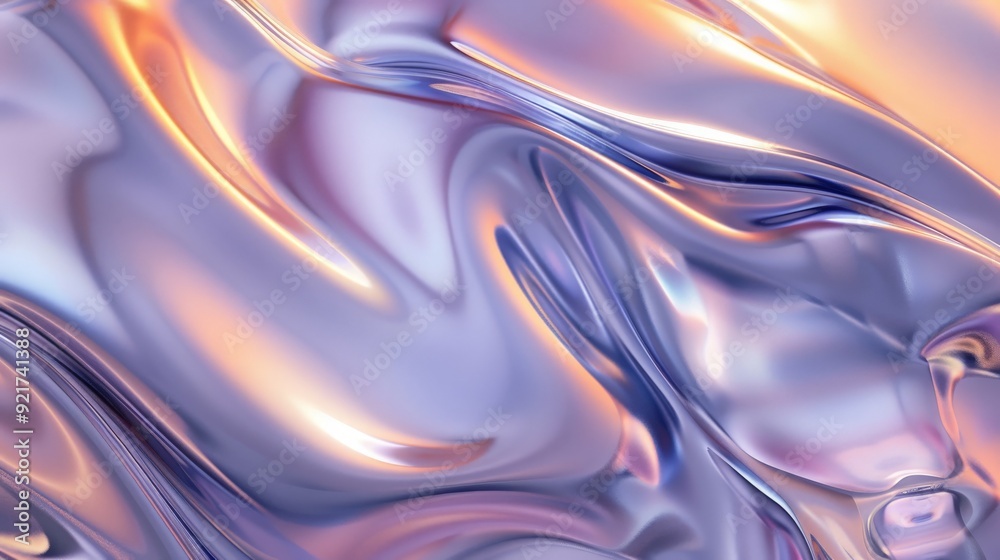 Abstract Purple and Orange Shiny Liquid Swirls Background. Abstract Purple and Orange Shiny Liquid Swirls Background.