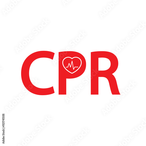 heart cpr medical icon vector design