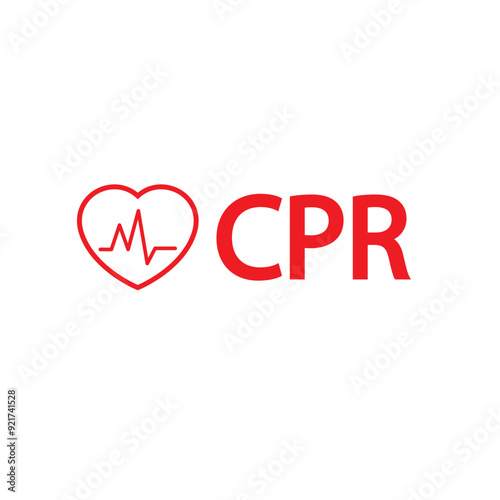heart cpr medical icon vector design