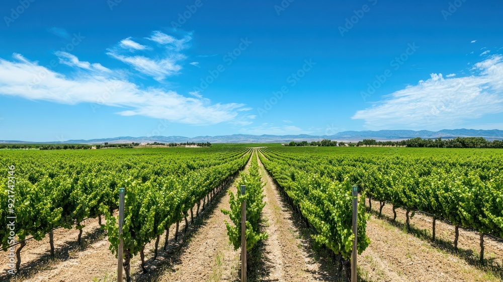 Vineyard Rows Leading to the Mountains Vineyard Rows Leading to the Mountains