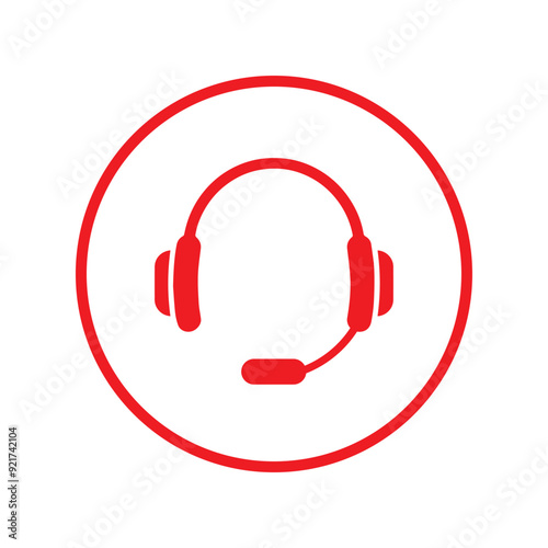 Call center flat vector