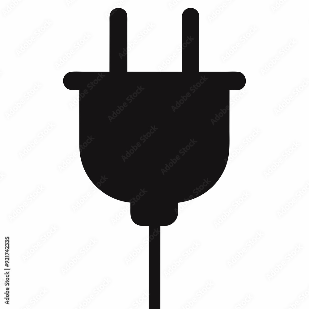 A simple and elegant black silhouette vector of plug art vector illustrator A simple and elegant black silhouette vector of plug art vector illustrator