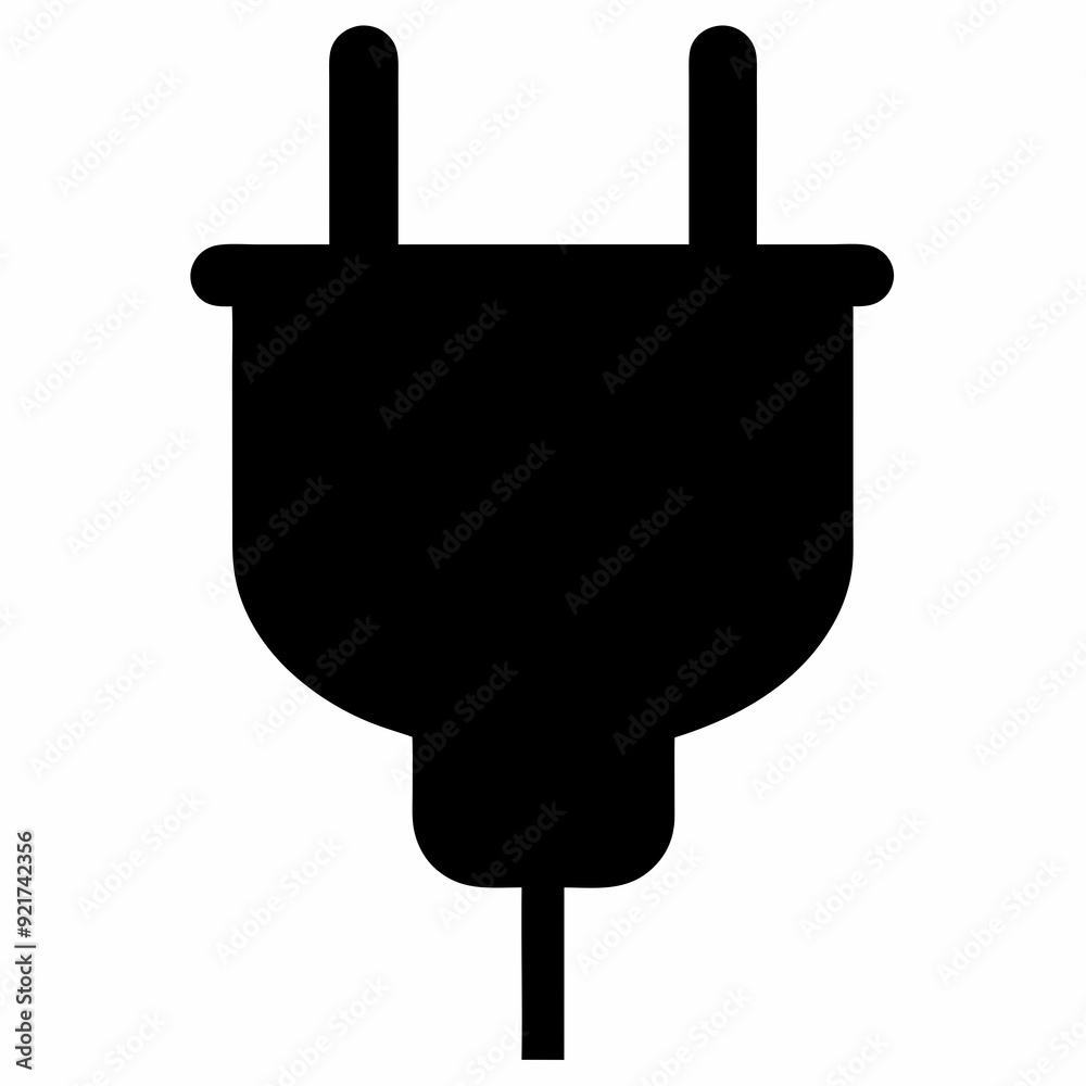 A simple and elegant black silhouette vector of plug art vector illustrator A simple and elegant black silhouette vector of plug art vector illustrator