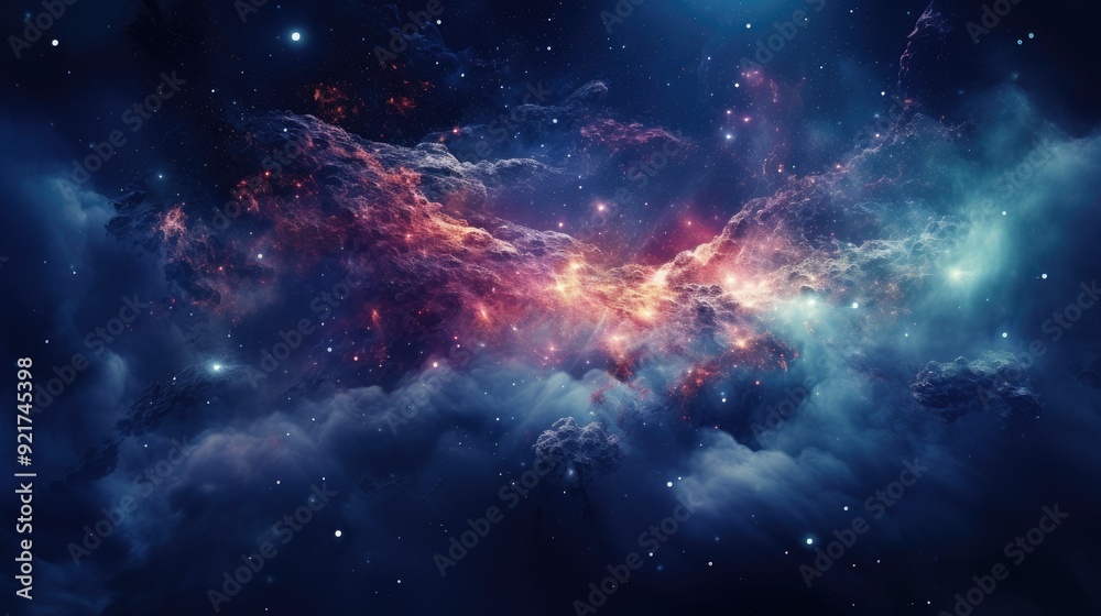 Obraz premium beautiful space, galaxy background