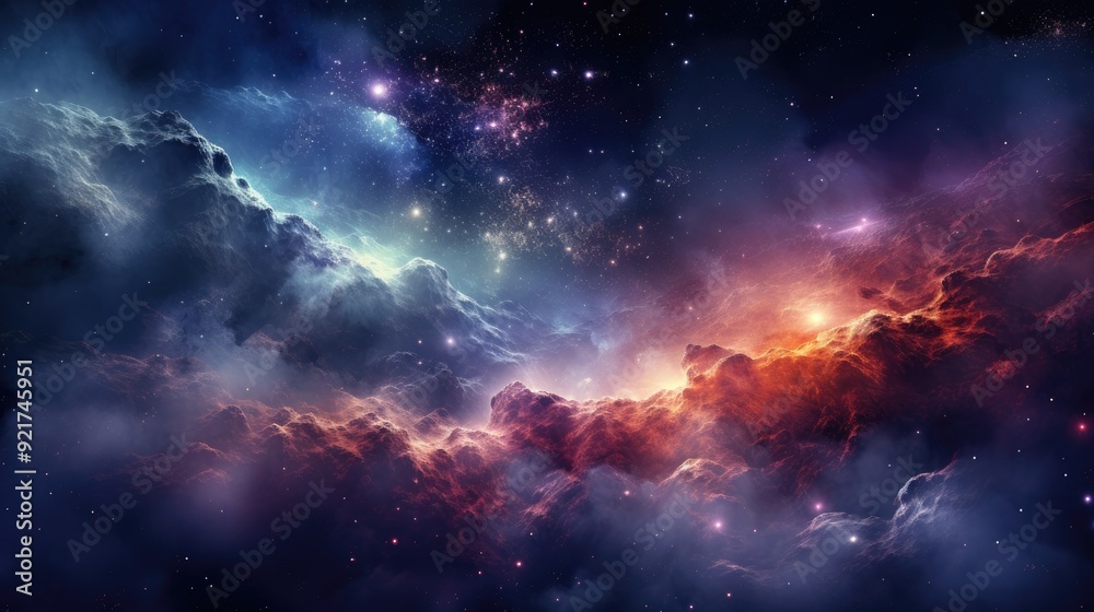 Obraz premium beautiful space, galaxy background
