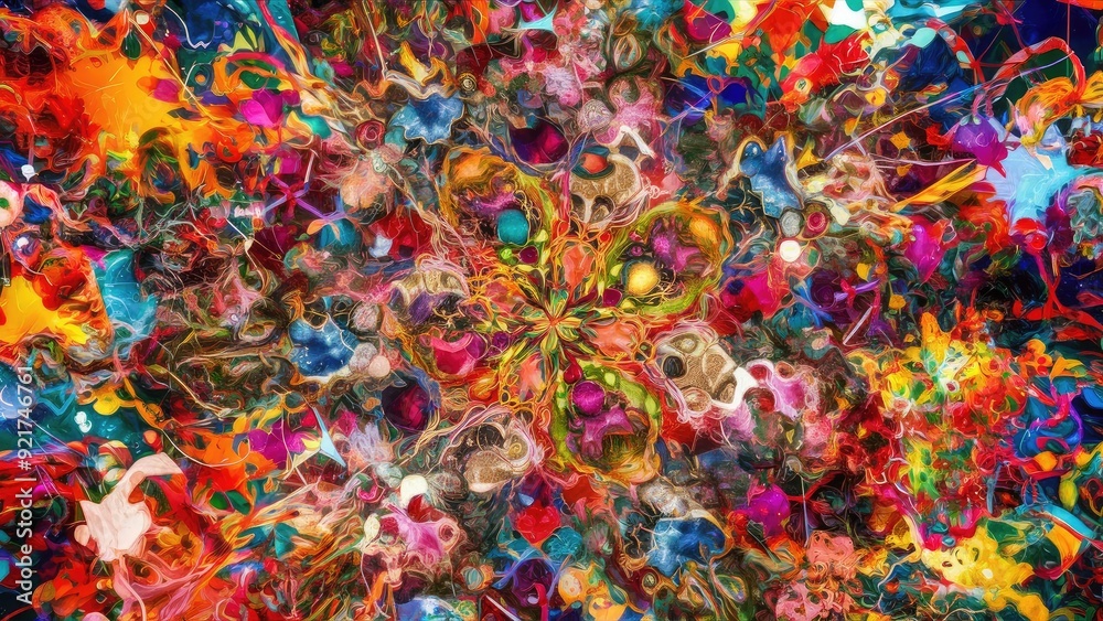 Fototapeta premium a-mesmerizing-black-and-purple-abstract-painting