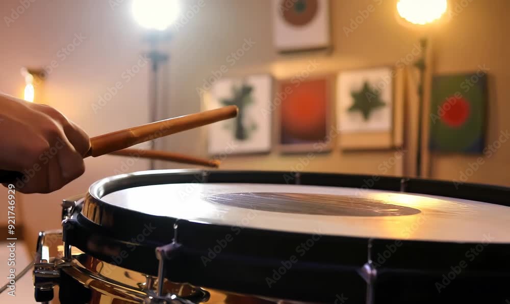 Slow Motion Close-Up of Vibraphone Performance in Artistic Studio Slow Motion Close-Up of Vibraphone Performance in Artistic Studio