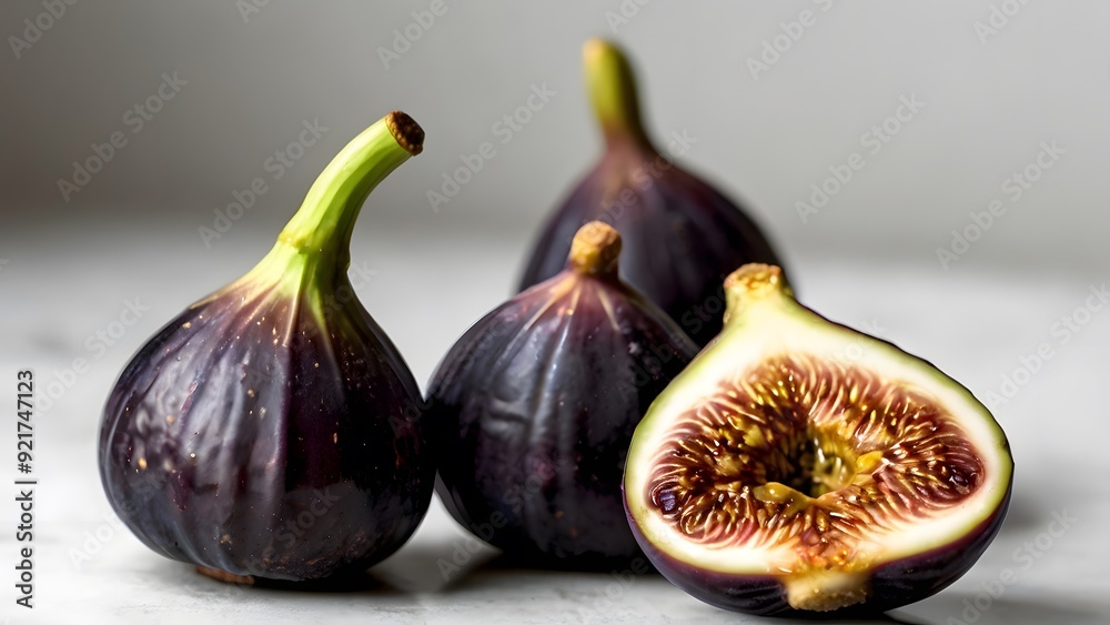 Figs Still Life Minimalist Beauty on White Backgrounds Figs Still Life Minimalist Beauty on White Backgrounds