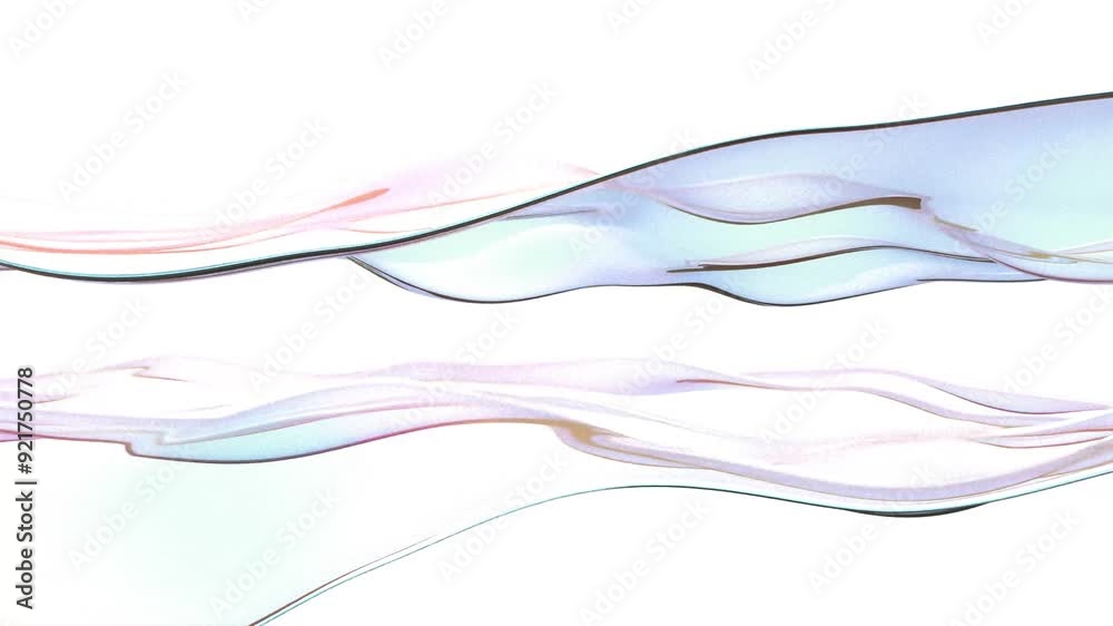 Rainbow curve waves on white bg 4k Rainbow curve waves on white bg 4k