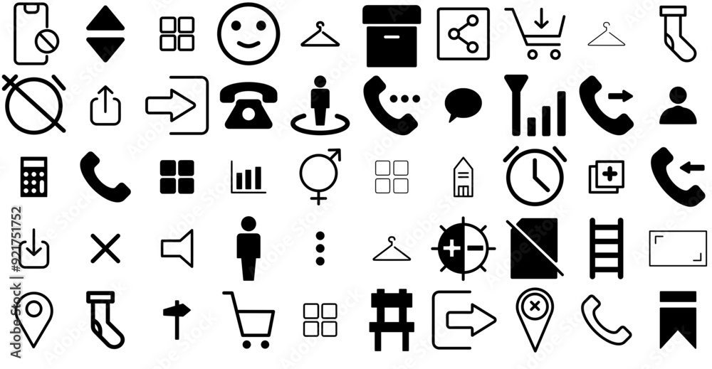 Set Of Linear Ecommerce Icons Web Header Banner Design Containing Phone,Shopping,Ecommerce,Receiver,Arrow Solid Icon Collection. Vector Illustration Set Of Linear Ecommerce Icons Web Header Banner Design Containing Phone,Shopping,Ecommerce,Receiver,Arrow Solid Icon Collection. Vector Illustration
