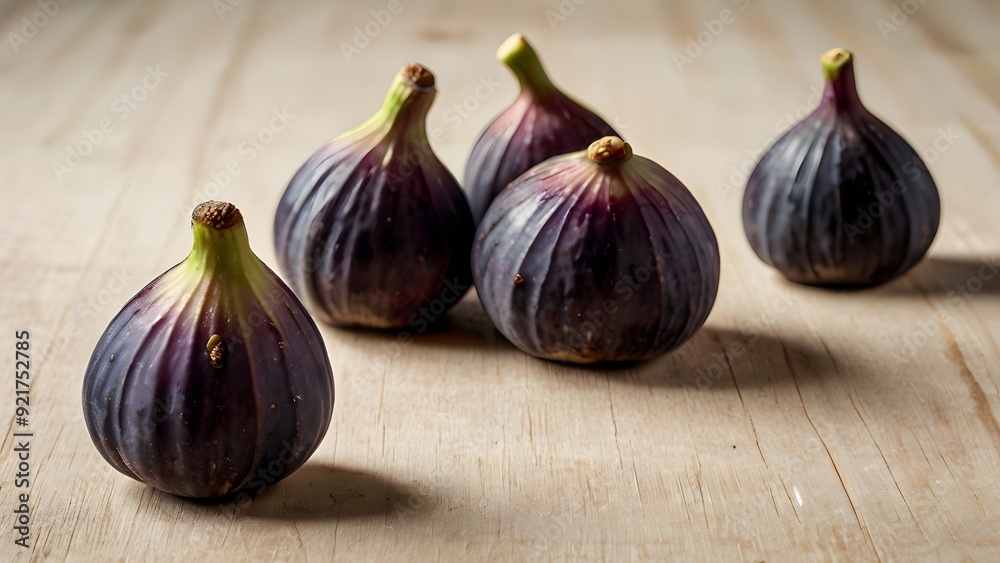 Obraz premium Figs Still Life Minimalist Beauty on White Backgrounds