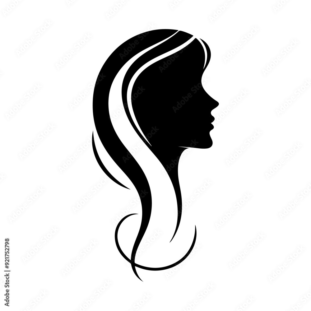 simple and minimal Elegant Women Face Profile Vector Silhouette simple and minimal Elegant Women Face Profile Vector Silhouette
