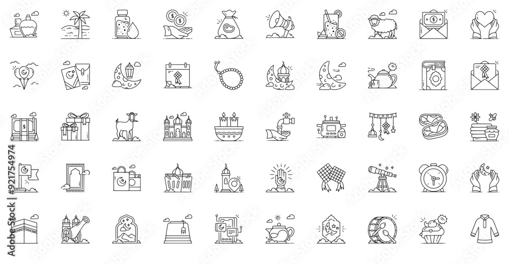 A Collection Of Eid Ul Adha Vector Symbols Apps, Websites Ui Designs Suitable For Religion,Food,Celebration,Islam,Muslim Set Vector Flat Line Icons A Collection Of Eid Ul Adha Vector Symbols Apps, Websites Ui Designs Suitable For Religion,Food,Celebration,Islam,Muslim Set Vector Flat Line Icons
