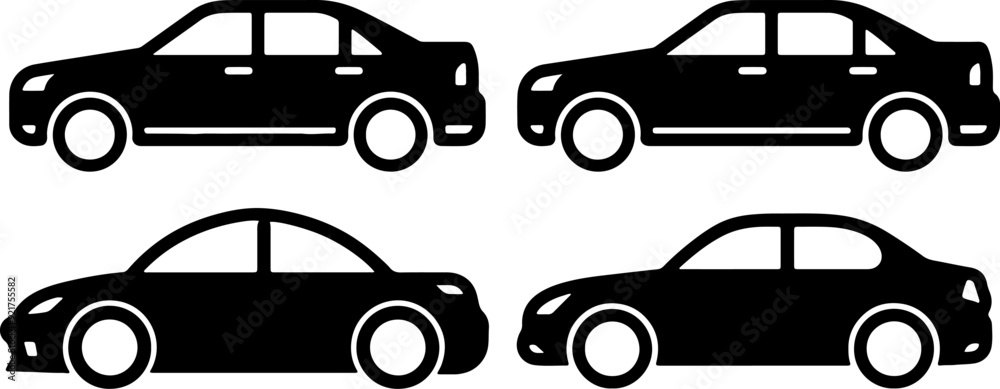 Car silhouettes vector illustration Car silhouettes vector illustration
