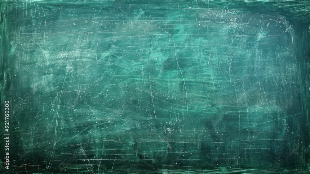 Fototapeta premium Green Chalkboard with White Scratches