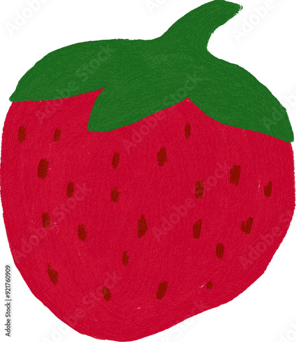 red strawberry​ isolated on white background