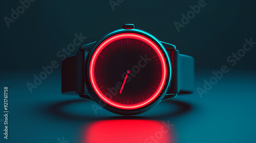 Glowing AI-Powered Digital Assistant on a Smartwatch photo