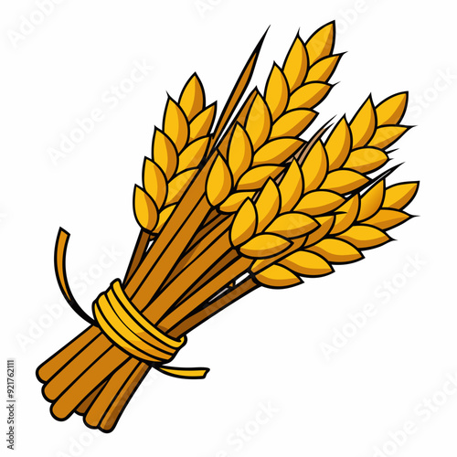 Wheat sheaves art vector illustrator