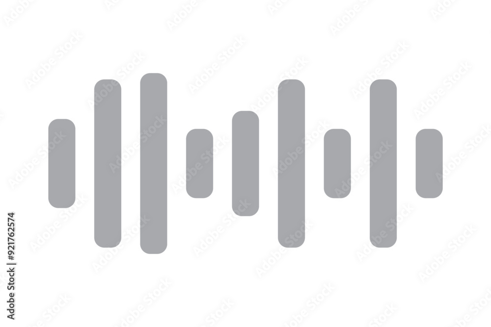 Podcast sound waves set. Waveform pattern for music player, podcast, voise message, music app. Audio wave icon. Equalizer template. Vector illustration isolated on white background. Podcast sound waves set. Waveform pattern for music player, podcast, voise message, music app. Audio wave icon. Equalizer template. Vector illustration isolated on white background.