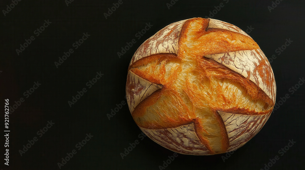 custom made wallpaper toronto digitalein Brot auf schwarzem Hintergrund