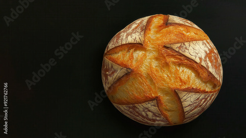 Wallpaper Mural ein Brot auf schwarzem Hintergrund Torontodigital.ca