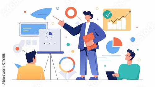 From concept to execution: transforming ideas into action. This scene depicts a speaker outlining a strategic approach, emphasizing the practical application of the presented information.