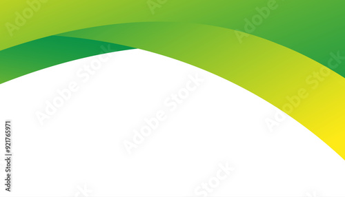 Liquid wave background with green and yellow color background. Fluid wavy shapes. Eps10 vector