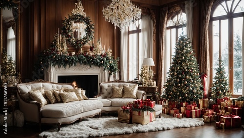 luxury christmas interior 