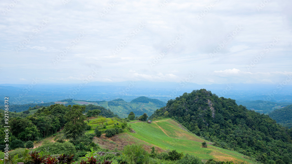 The mountainous landscape of the tropical forest in Nan Province, Thailand is a paradise for drivers and nature tourists. The mountainous landscape of the tropical forest in Nan Province, Thailand is a paradise for drivers and nature tourists.