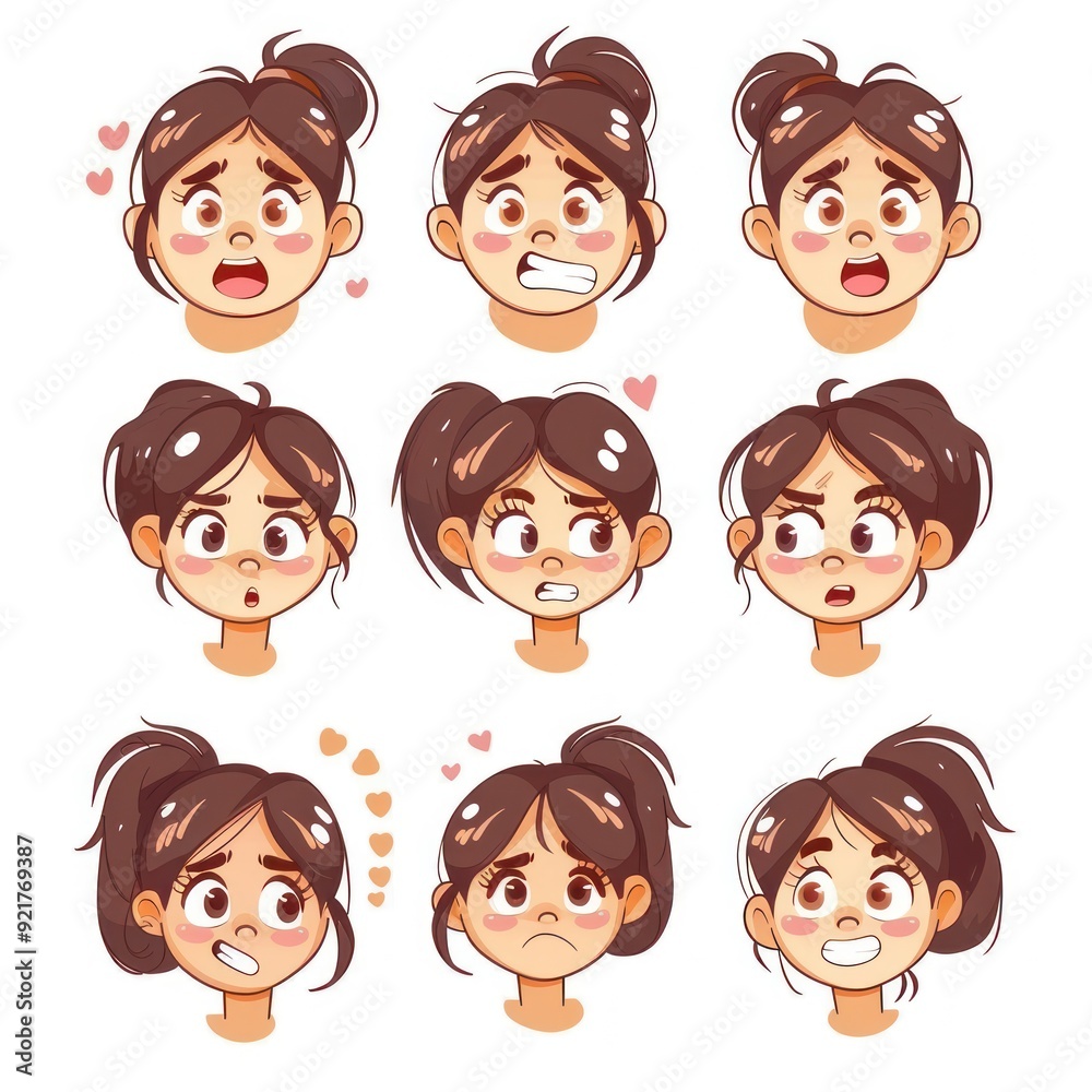 A collection of expressive cartoon faces showing various emotions. A collection of expressive cartoon faces showing various emotions.