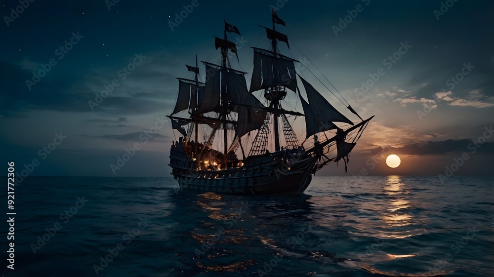 Obraz premium ship in the sea
