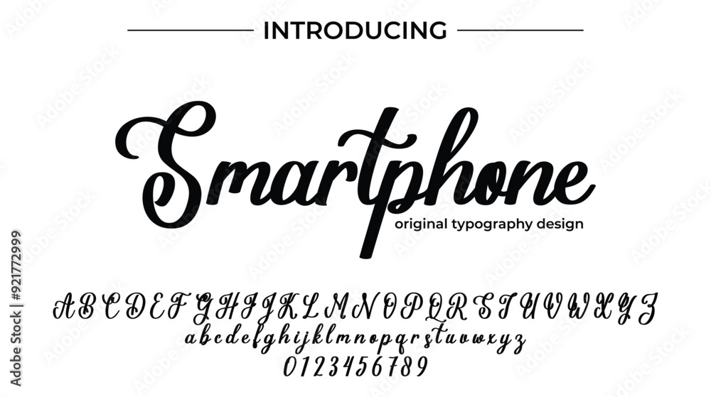 Smartphone Font Stylish brush painted an uppercase vector letters, alphabet, typeface Smartphone Font Stylish brush painted an uppercase vector letters, alphabet, typeface